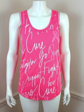 Under Armour Power in Pink Cursive Tunic Tank Top